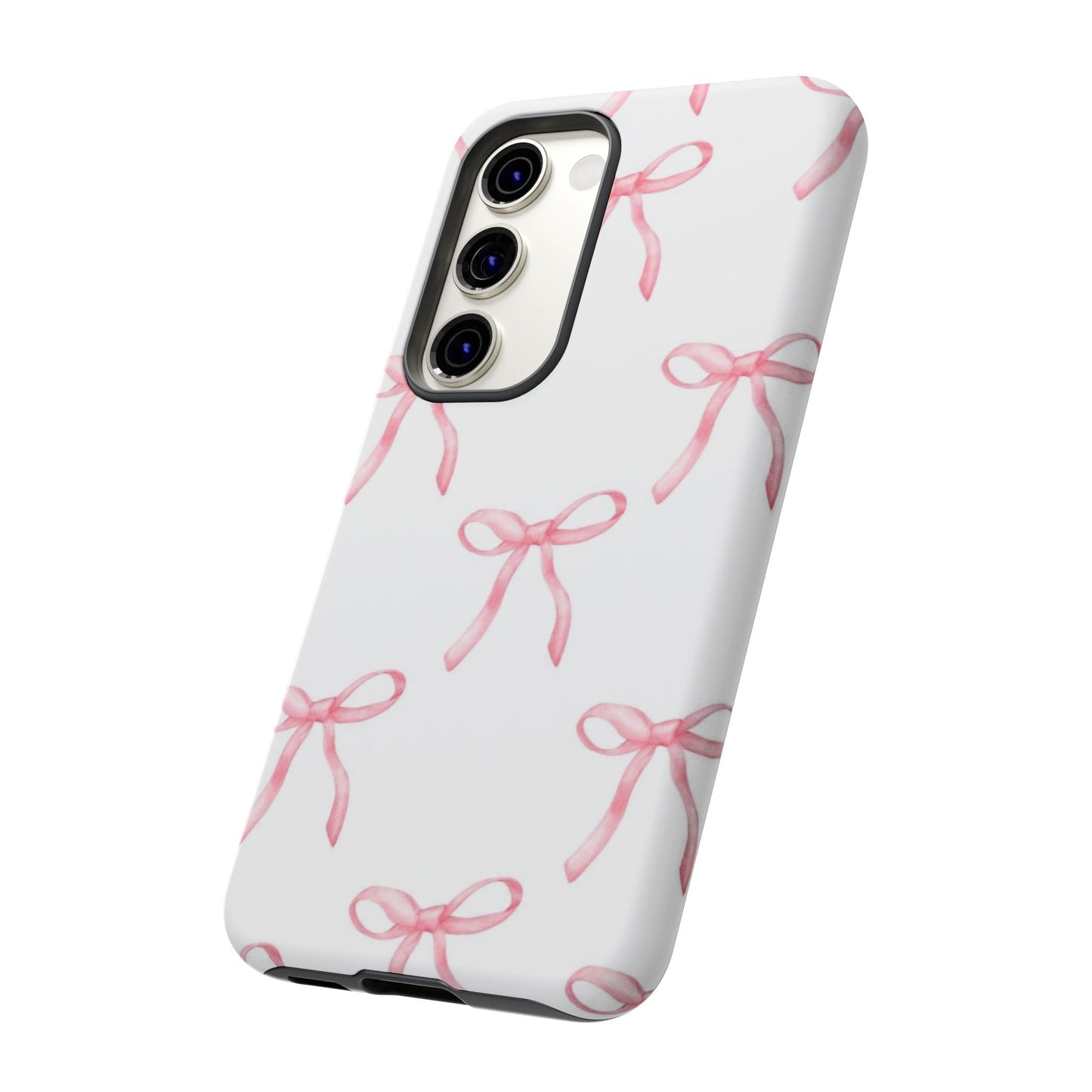 Pink Bows White Tough Phone Case