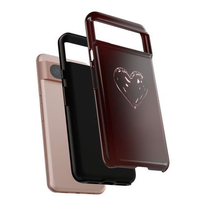 Dark Red Heart Tough Phone Case