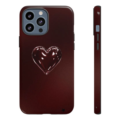 Dark Red Heart Tough Phone Case