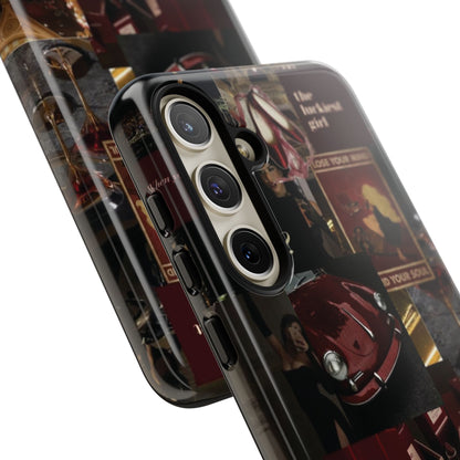 Dark Red and Black Aesthetic Tough Phone Case