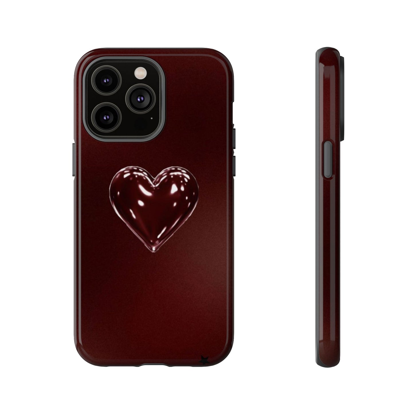 Dark Red Heart Tough Phone Case