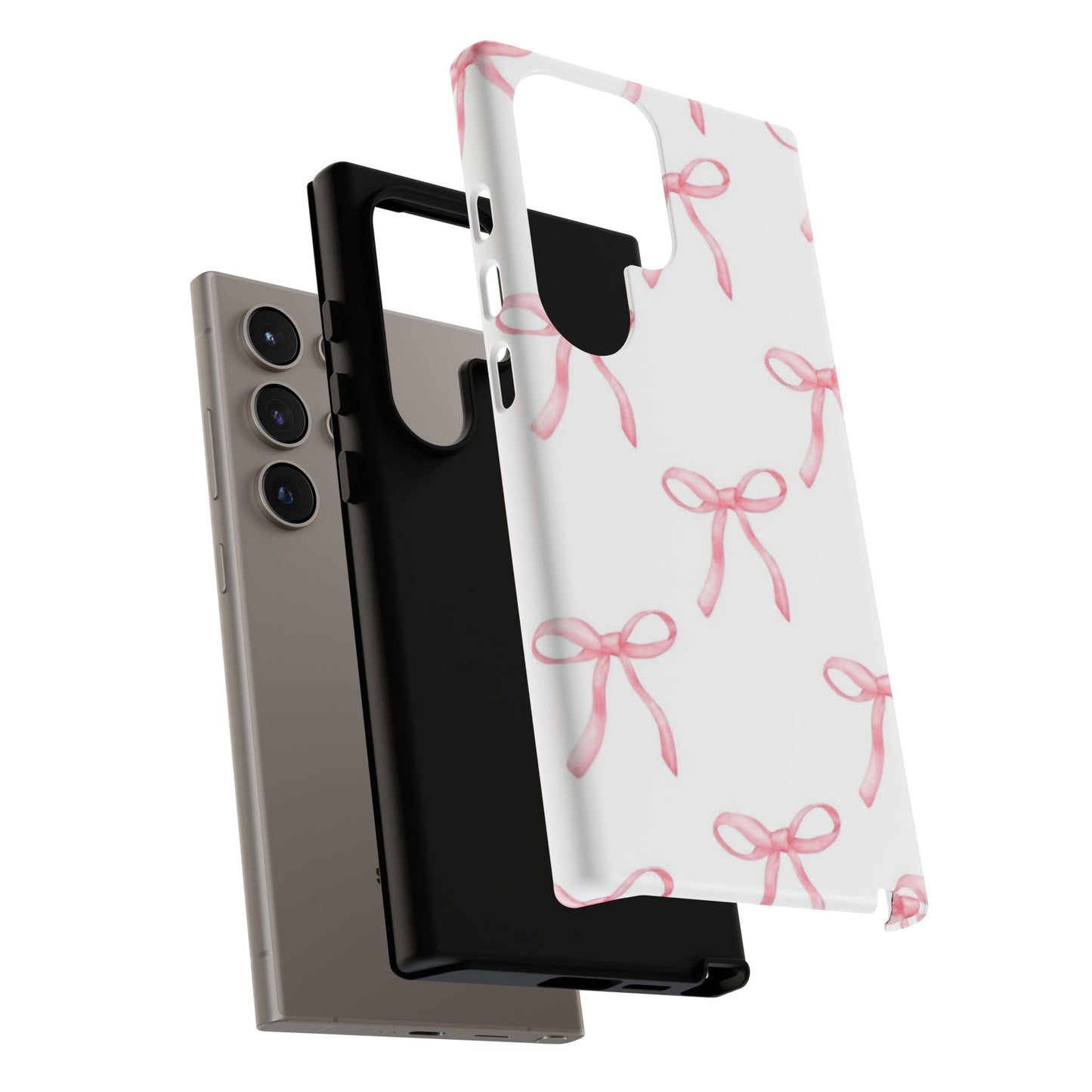 Pink Bows White Tough Phone Case