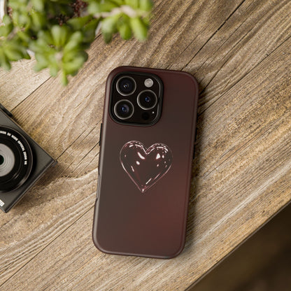 Dark Red Heart Tough Phone Case