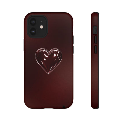 Dark Red Heart Tough Phone Case