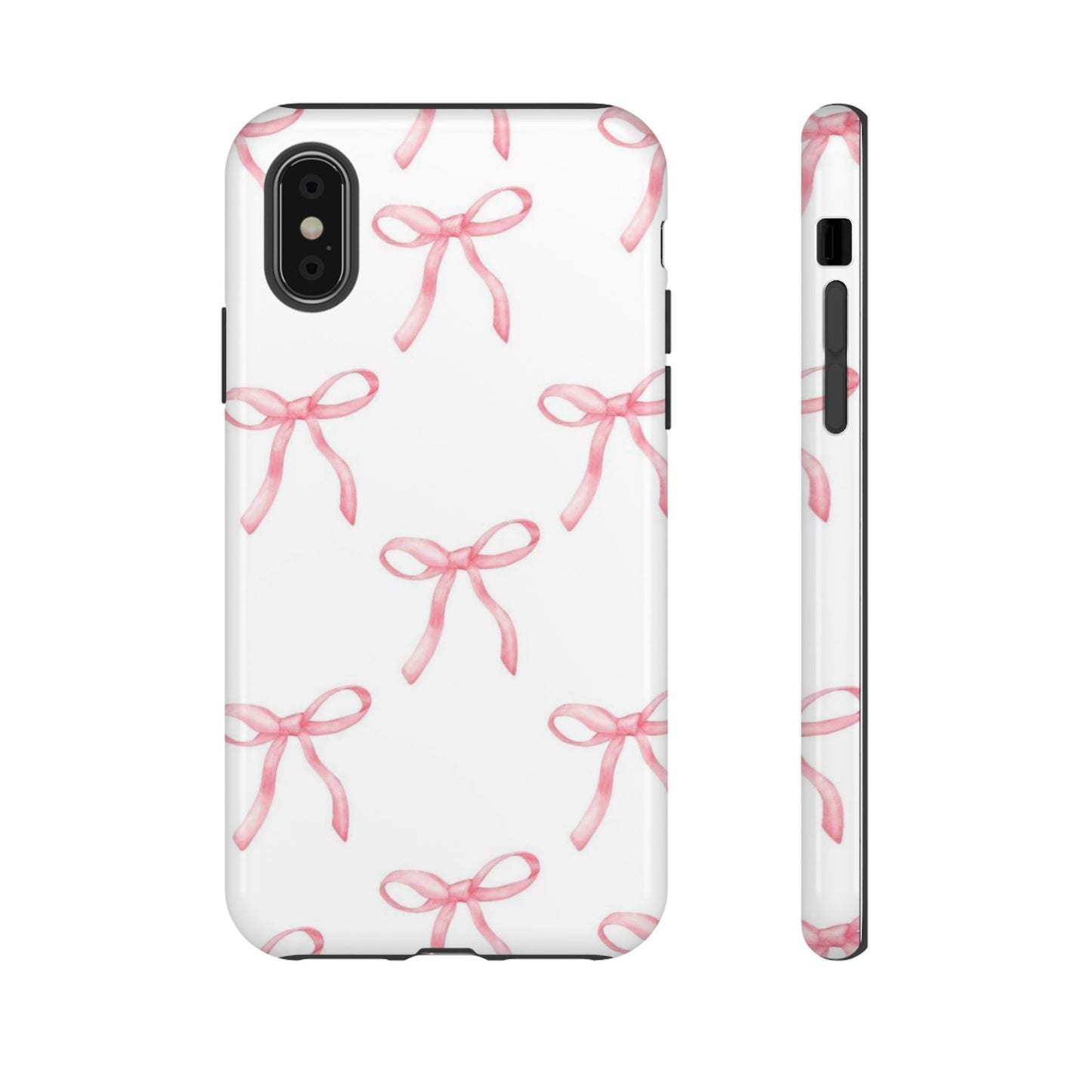 Pink Bows White Tough Phone Case