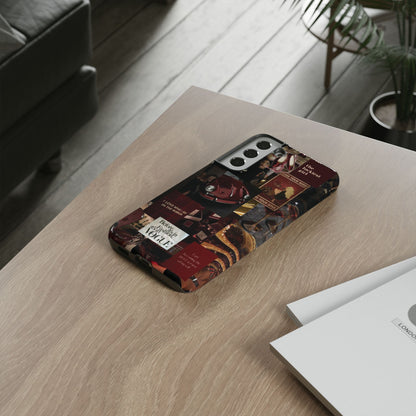 Dark Red and Black Aesthetic Tough Phone Case