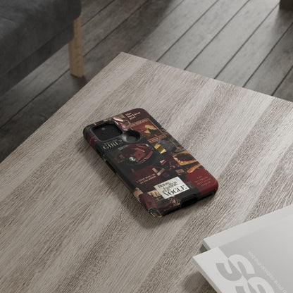 Dark Red and Black Aesthetic Tough Phone Case