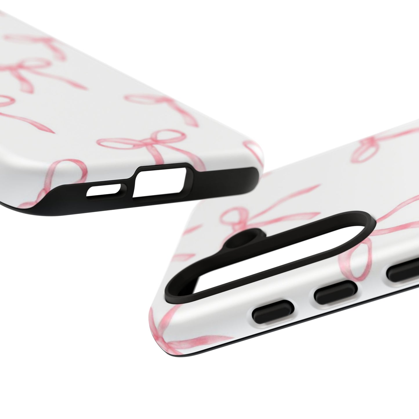 Pink Bows White Tough Phone Case