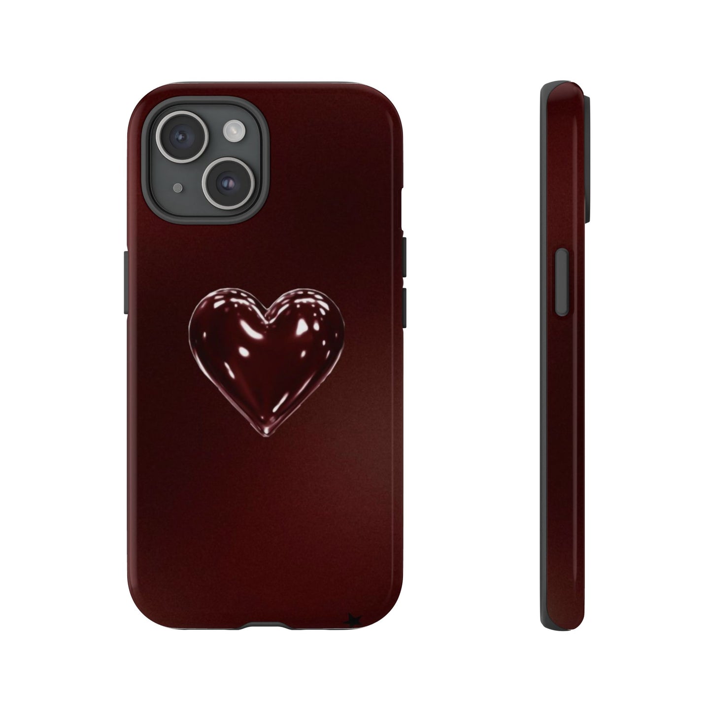 Dark Red Heart Tough Phone Case