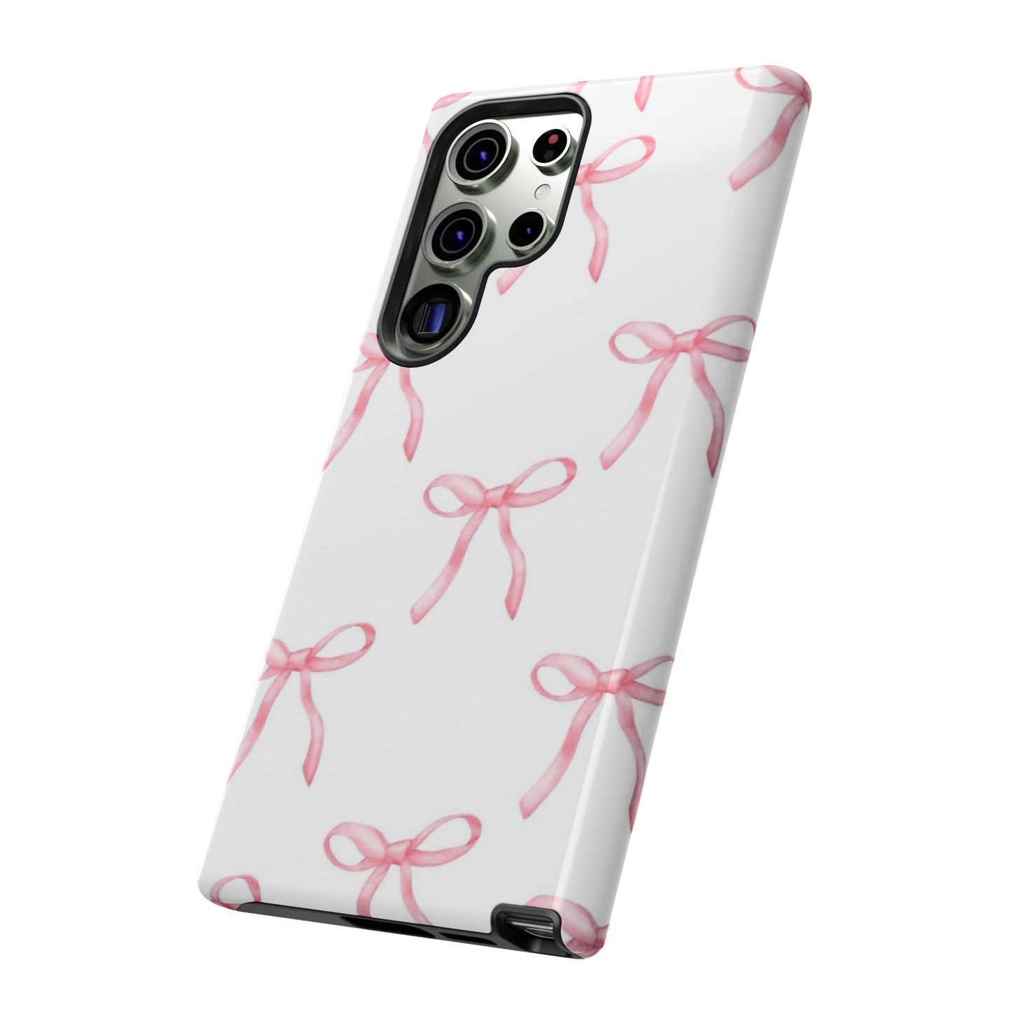 Pink Bows White Tough Phone Case