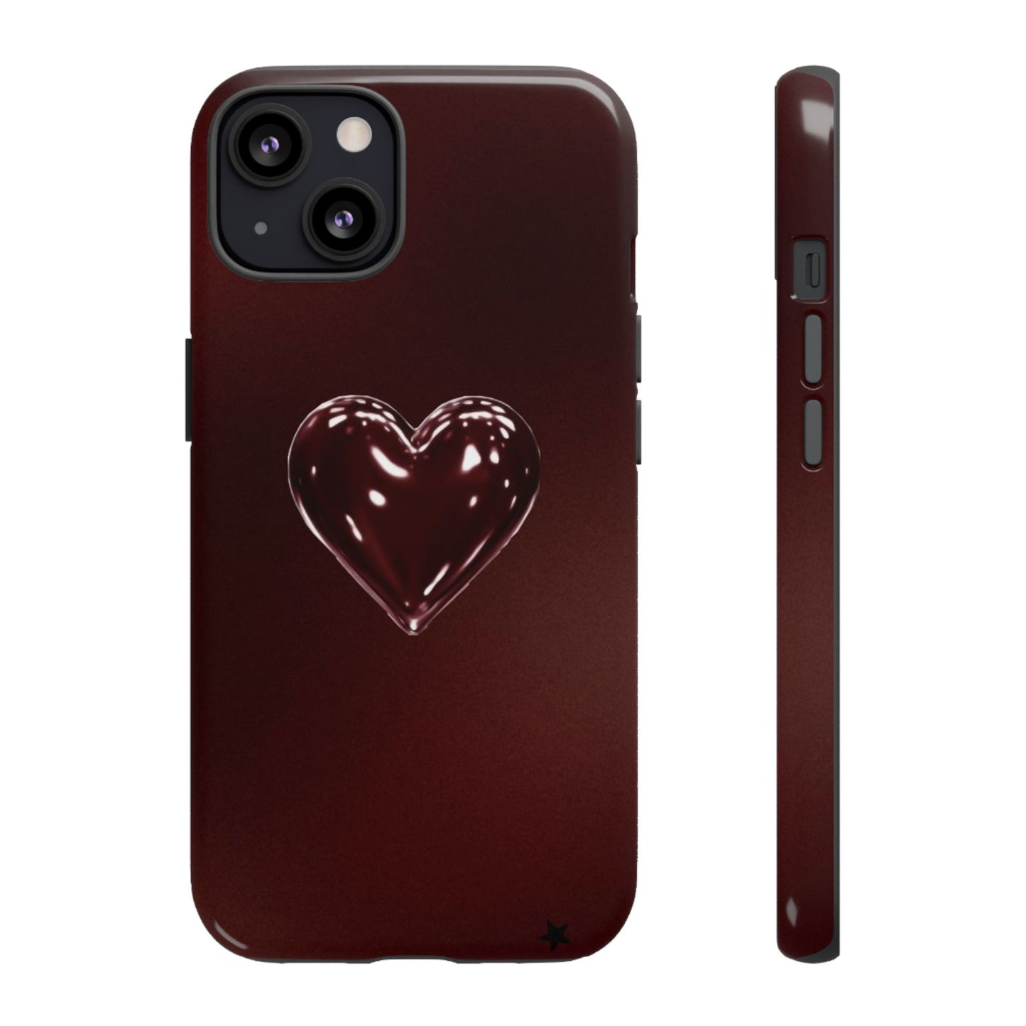 Dark Red Heart Tough Phone Case