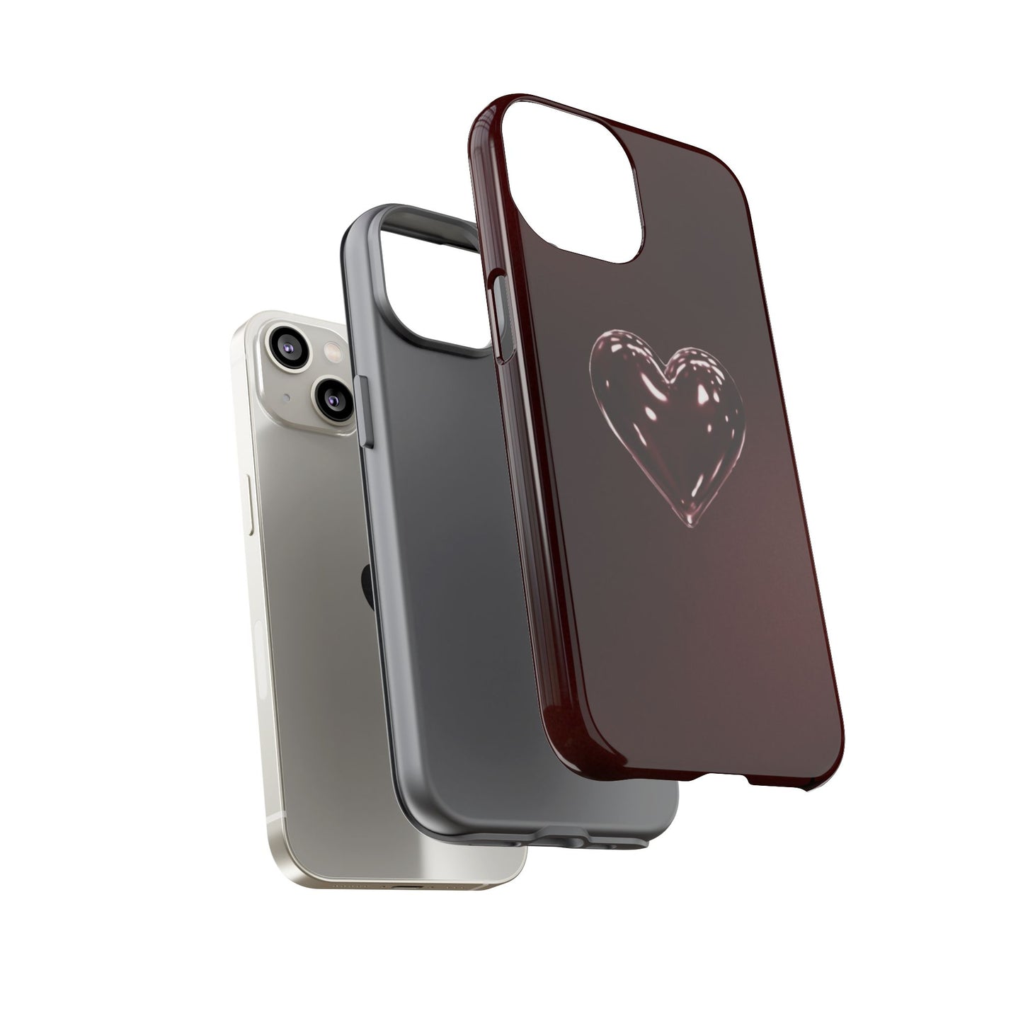 Dark Red Heart Tough Phone Case