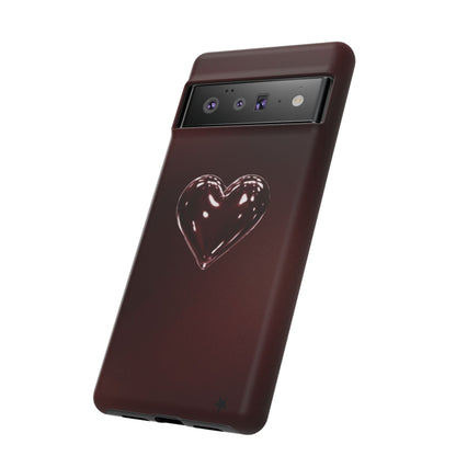 Dark Red Heart Tough Phone Case