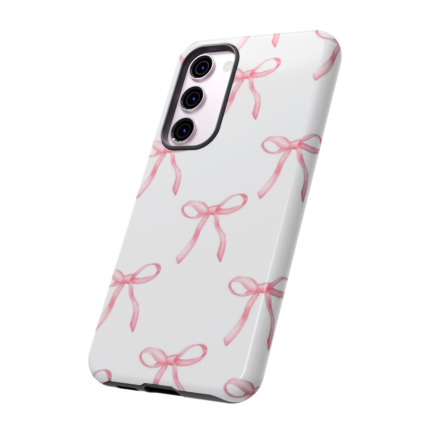 Pink Bows White Tough Phone Case