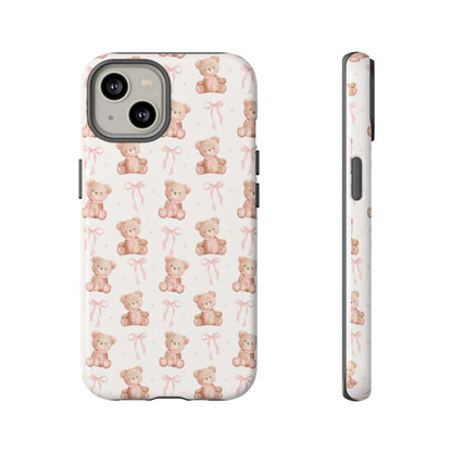 Teddie Bears and Bows Tough Phone Case