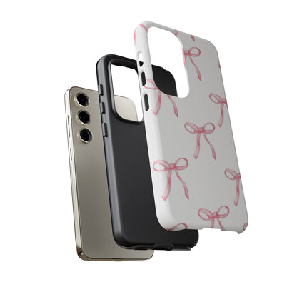 Pink Bows White Tough Phone Case