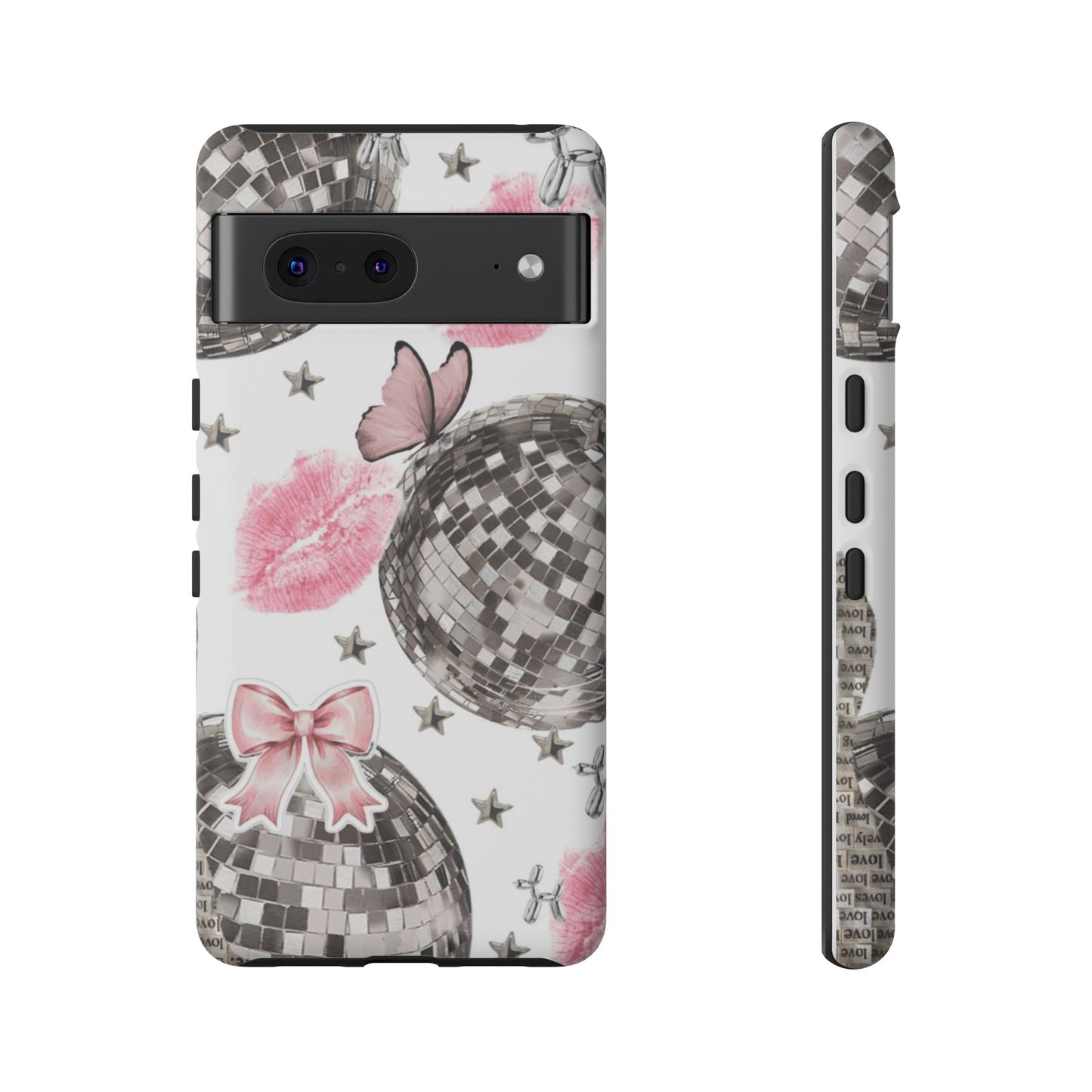 Disco Ball and Lip Marks Tough Phone Case