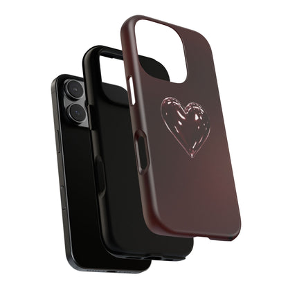 Dark Red Heart Tough Phone Case