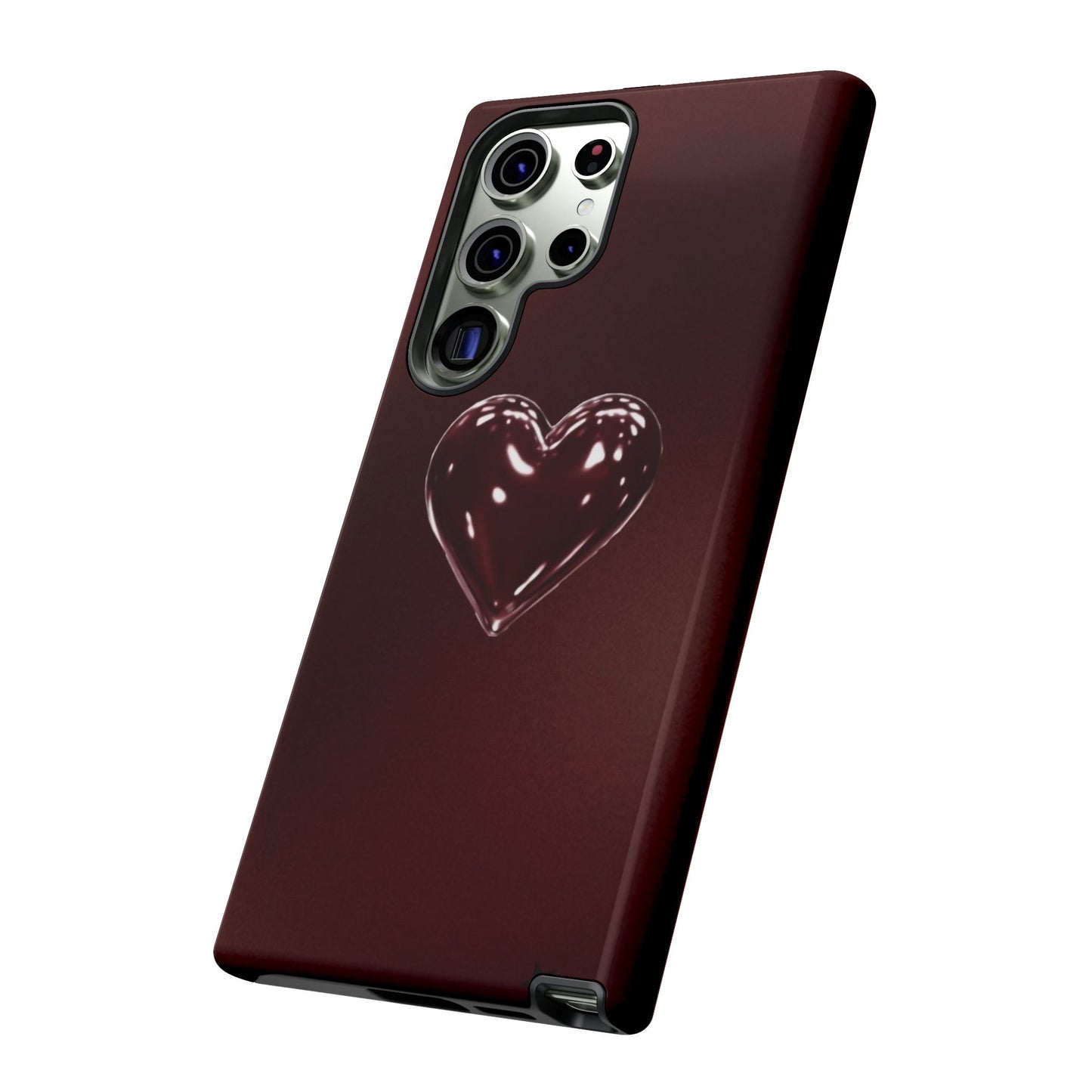 Dark Red Heart Tough Phone Case