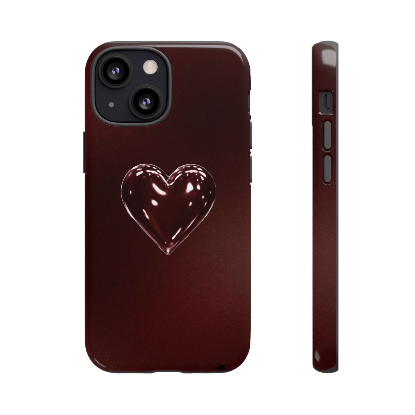 Dark Red Heart Tough Phone Case