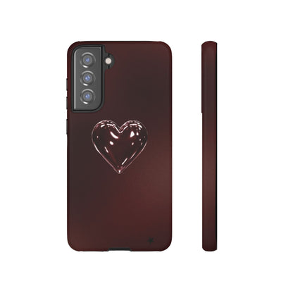 Dark Red Heart Tough Phone Case