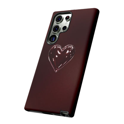 Dark Red Heart Tough Phone Case