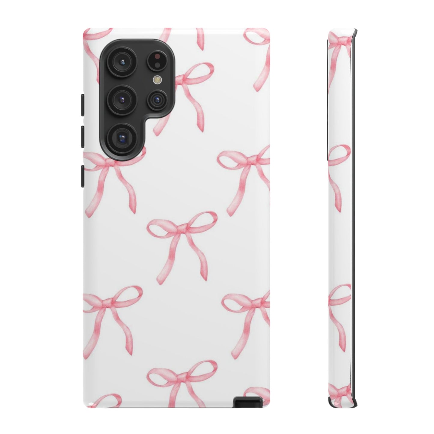 Pink Bows White Tough Phone Case