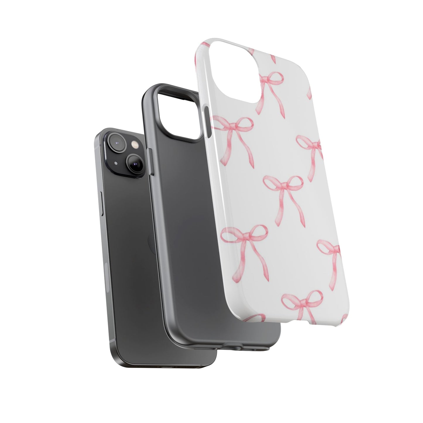 Pink Bows White Tough Phone Case