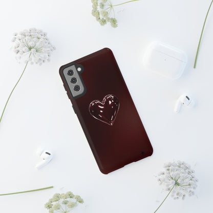 Dark Red Heart Tough Phone Case