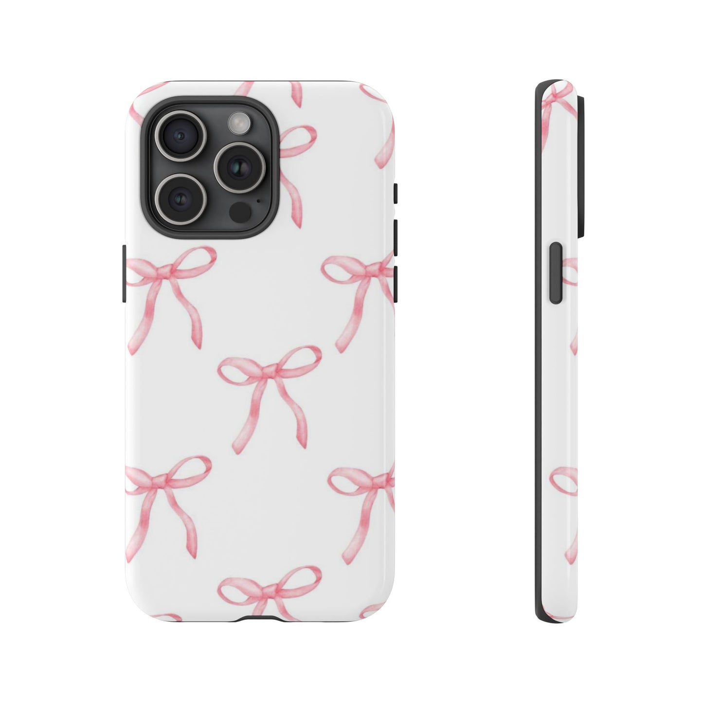 Pink Bows White Tough Phone Case