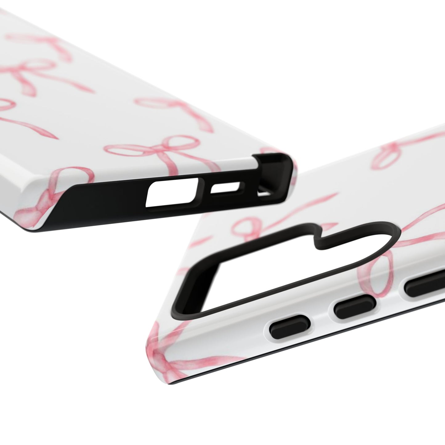 Pink Bows White Tough Phone Case