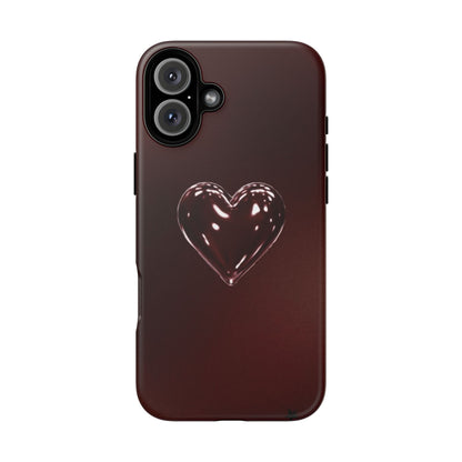 Dark Red Heart Tough Phone Case