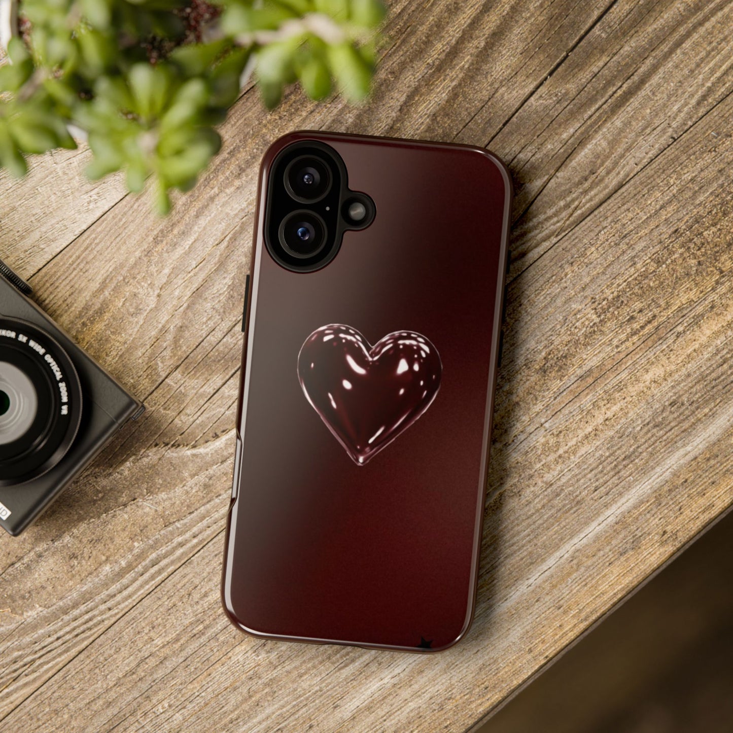 Dark Red Heart Tough Phone Case