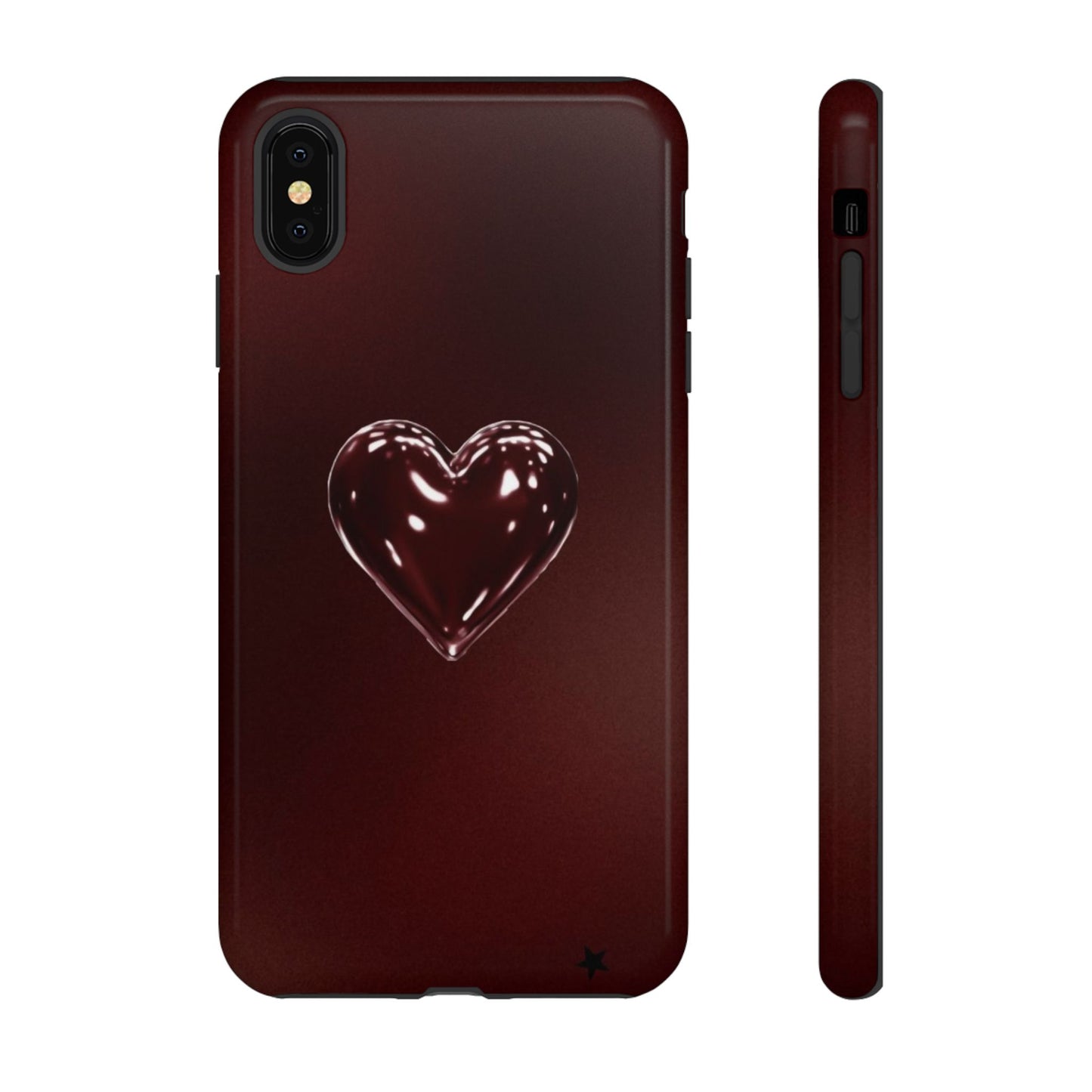 Dark Red Heart Tough Phone Case