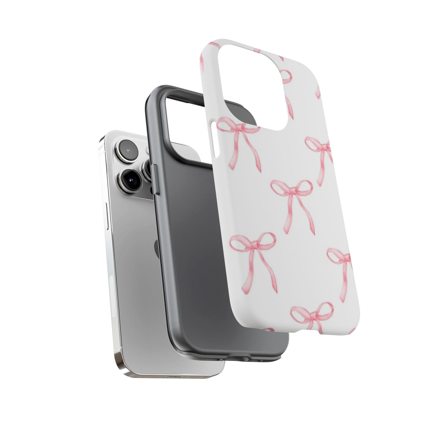 Pink Bows White Tough Phone Case