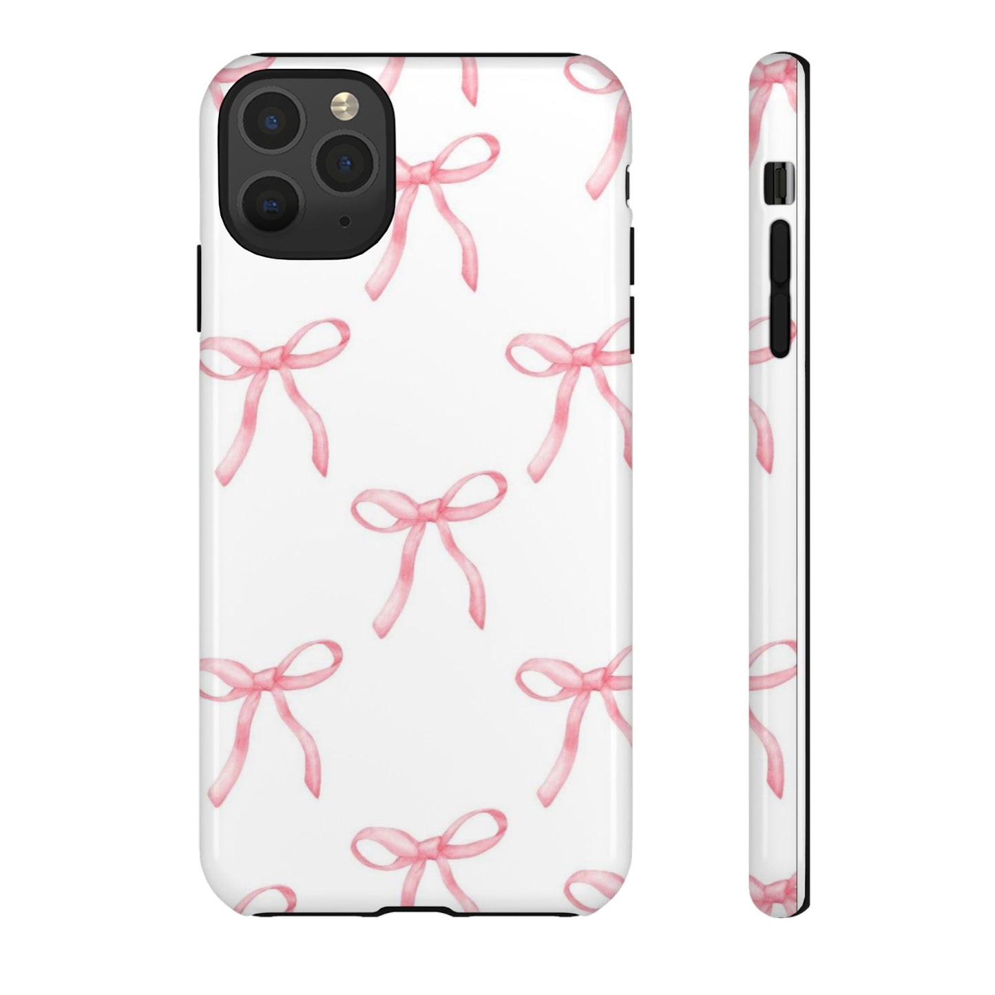 Pink Bows White Tough Phone Case