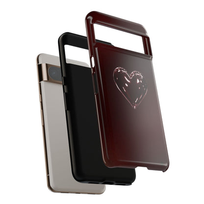 Dark Red Heart Tough Phone Case