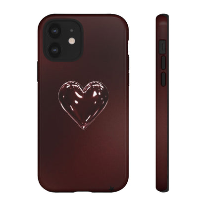 Dark Red Heart Tough Phone Case