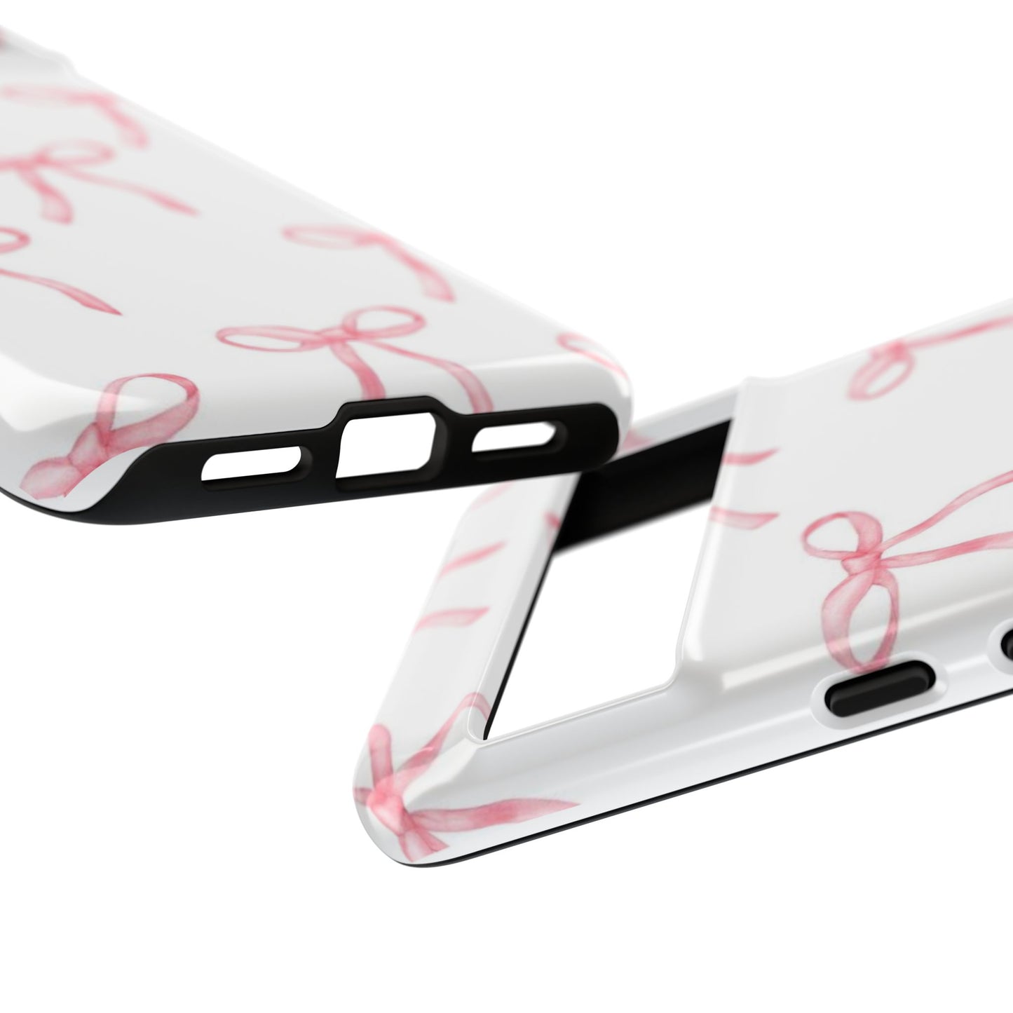 Pink Bows White Tough Phone Case