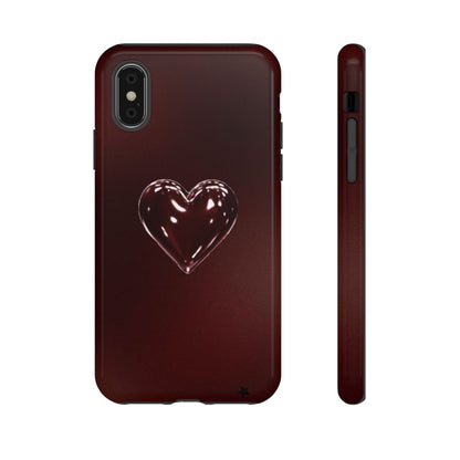 Dark Red Heart Tough Phone Case