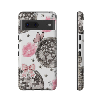 Disco Ball and Lip Marks Tough Phone Case