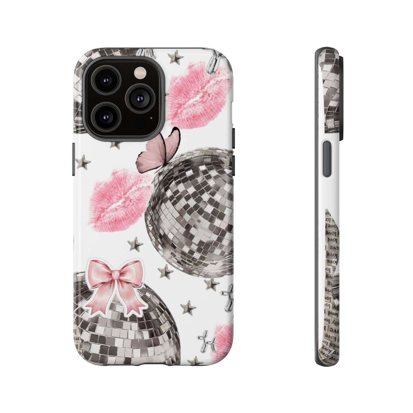 Disco Ball and Lip Marks Tough Phone Case