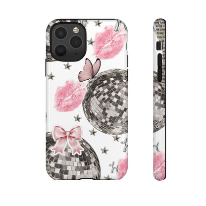 Disco Ball and Lip Marks Tough Phone Case