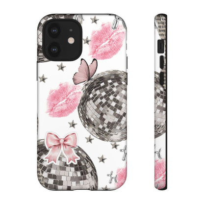 Disco Ball and Lip Marks Tough Phone Case