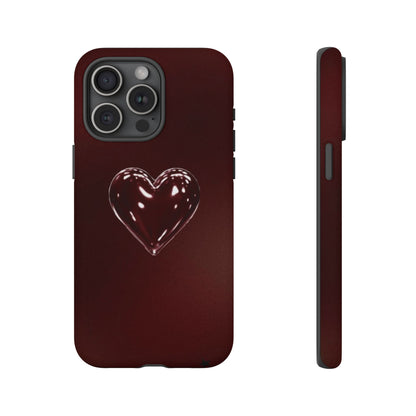 Dark Red Heart Tough Phone Case