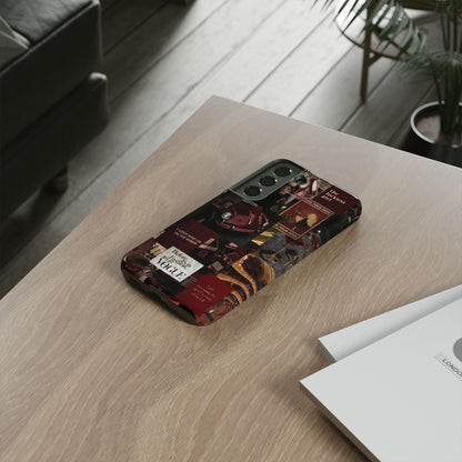 Dark Red and Black Aesthetic Tough Phone Case