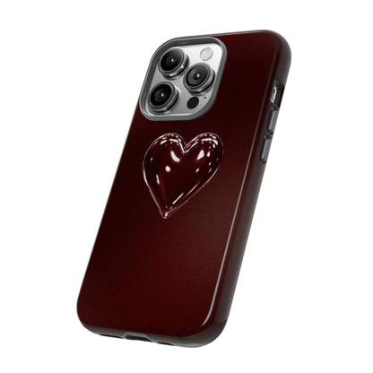 Dark Red Heart Tough Phone Case