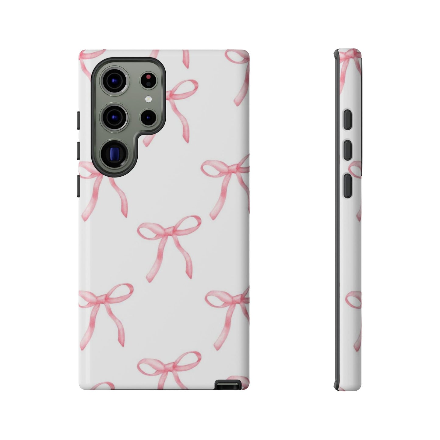 Pink Bows White Tough Phone Case