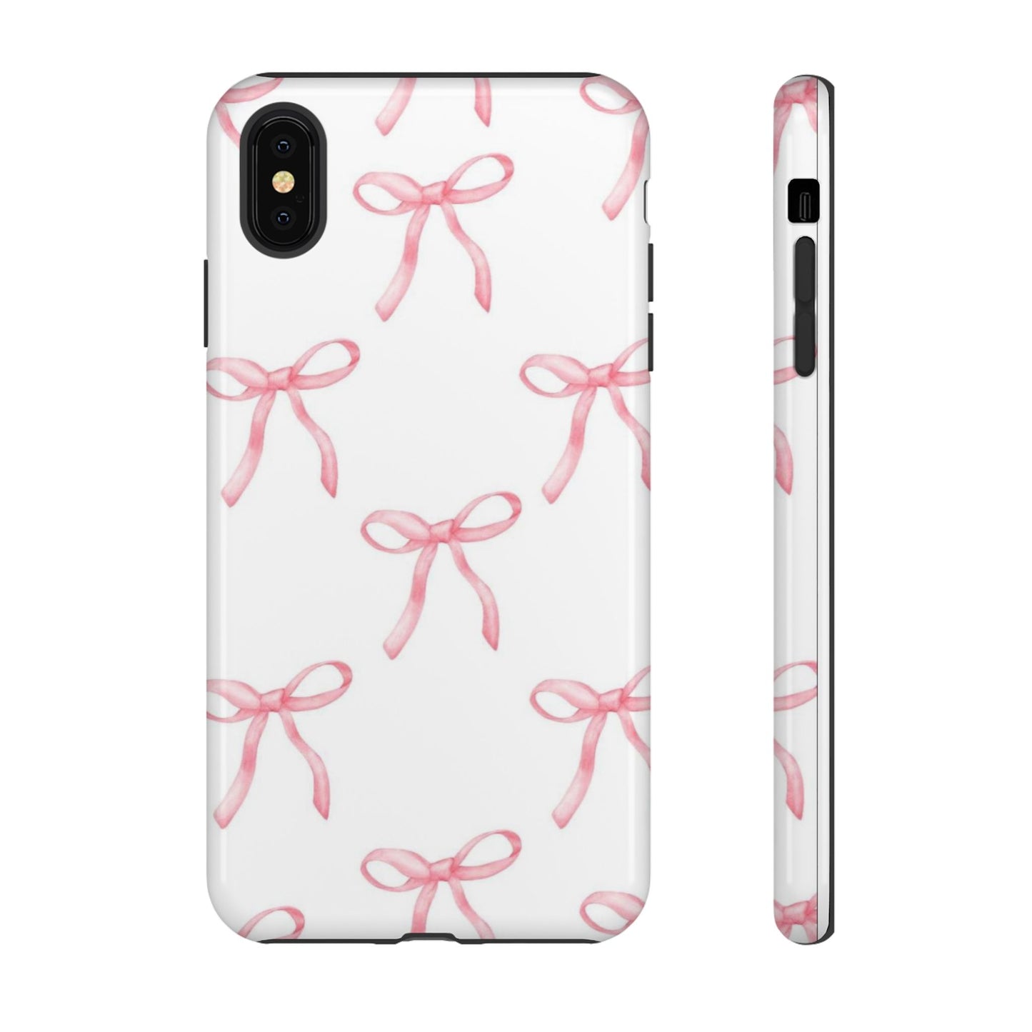 Pink Bows White Tough Phone Case