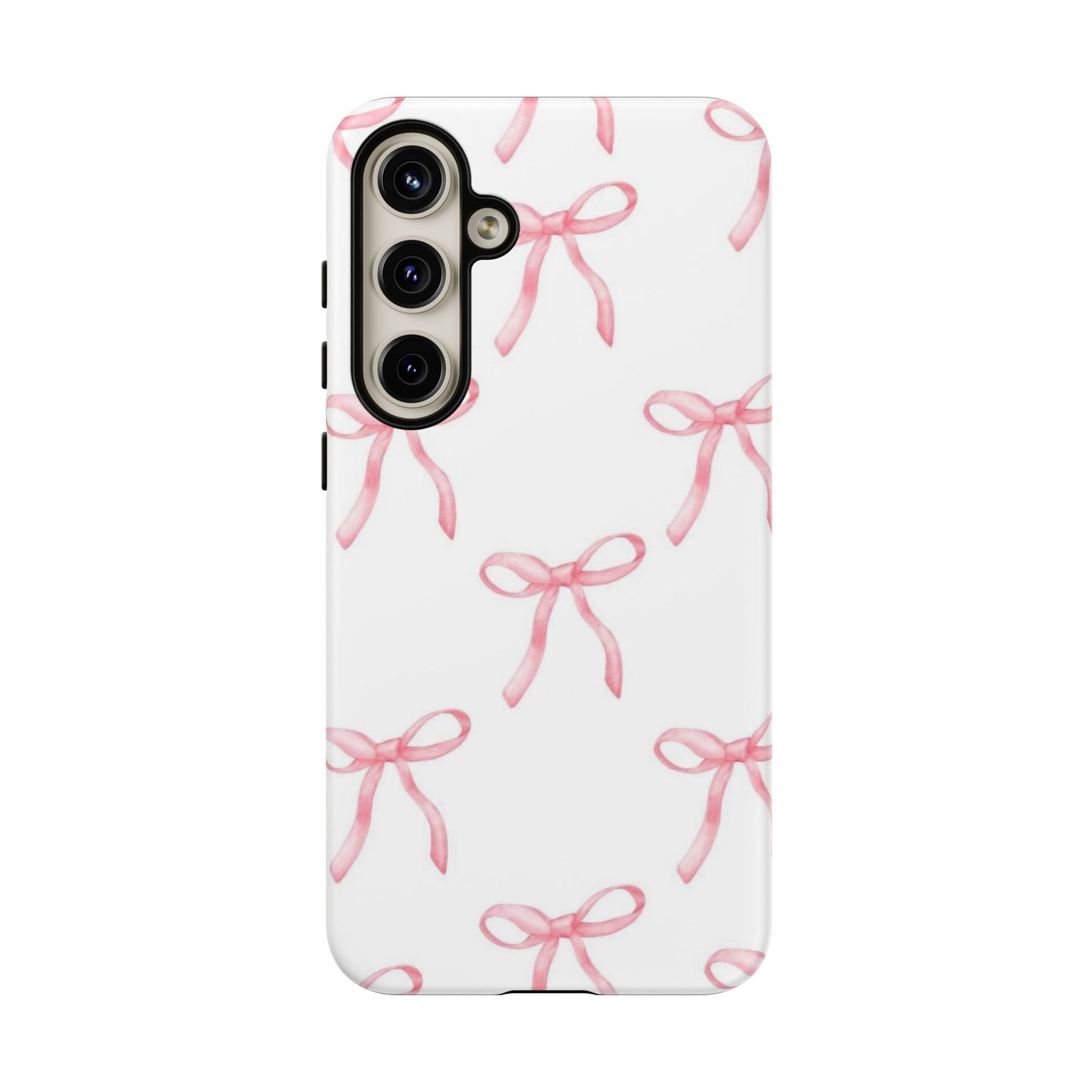 Pink Bows White Tough Phone Case